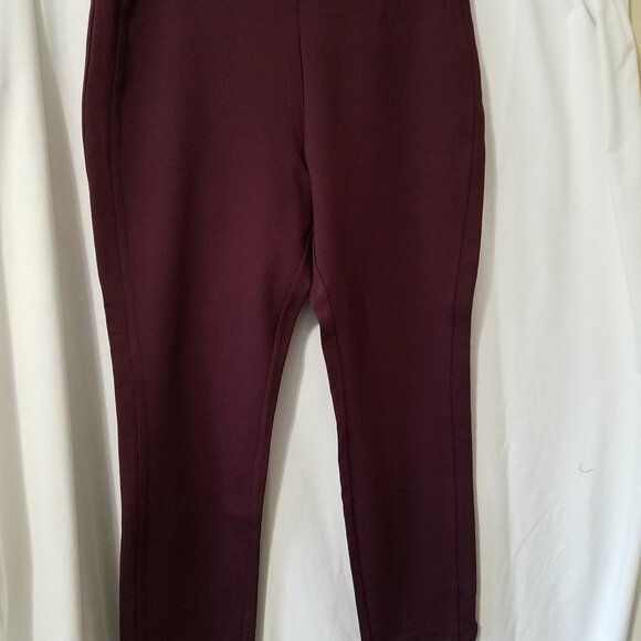 Express Women's Ponte Pant - Size XL - Burgundy Color - NWT!! - Picture 2 of 11
